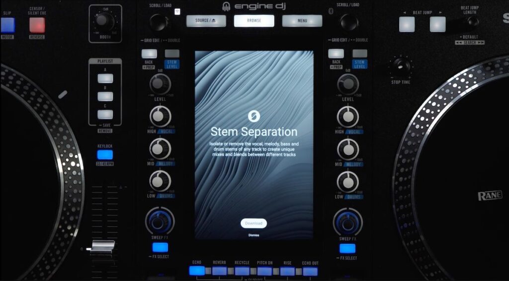 Engine DJ 5.0: on-board stems on the System 1, RGB waveforms for everyone