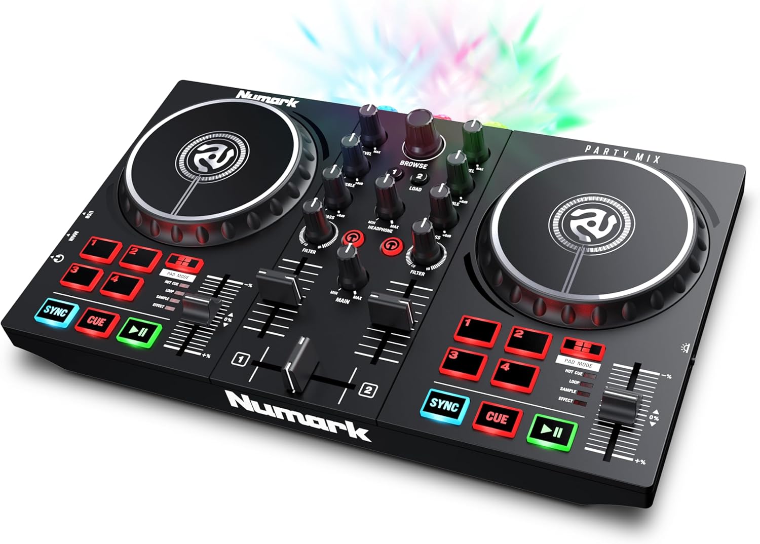 Numark Party Mix II DJ Controller with Built-in Lights Numark Party Mix II DJ Controller with Built-in Lights