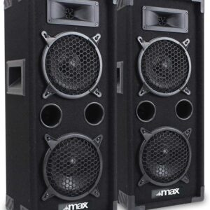 Max MAX26 Dual 6-Inch Passive DJ PA Speaker Pair, 1200W, 2-Way System Max MAX26 Dual 6-Inch Passive DJ PA Speaker Pair, 1200W, 2-Way System