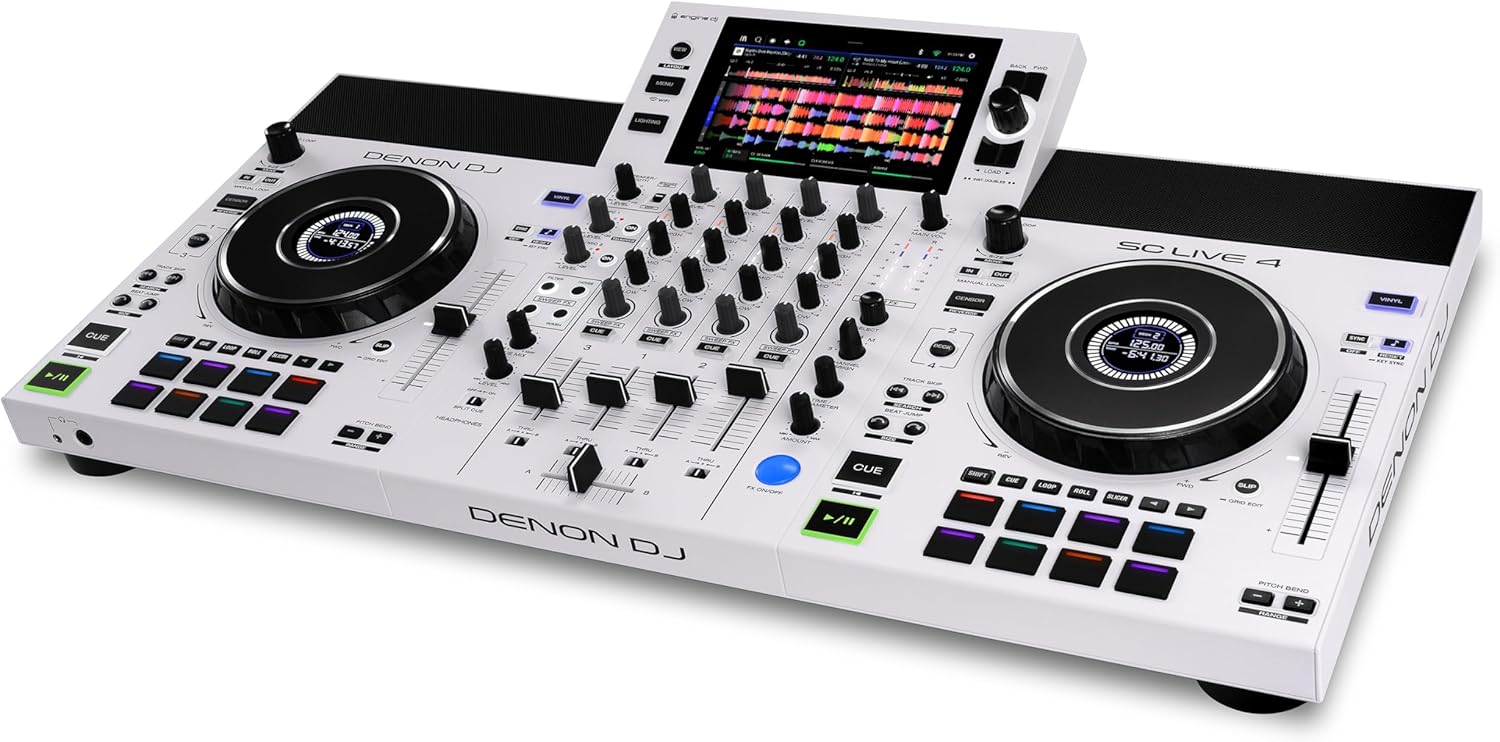 Denon DJ SC LIVE 4 Standalone DJ Controller White Denon DJ SC LIVE 4 Standalone DJ Controller White