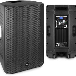 Vonyx VSA150S 15-Inch Active DJ Speaker Set, 1000W, Bluetooth, Dual Amp