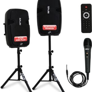 Pyle Portable Bluetooth PA Speaker System, 12″