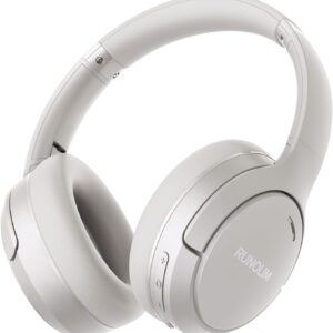 RUNOLIM Hybrid Active Noise Cancelling Headphones, Wireless Over Ear Bluetooth Headphones with Microphone, 100H Playtime, Foldable Wireless Headphones with HiFi Audio, Deep Bass for Home Travel Office