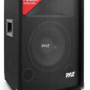 Pyle PA Speaker DJ Speaker – 500W Passive Portable Cabinet with 25cm Woofer & Horn, Professional Sound System for Events, Gigs, Parties, Studio, DJ, and Home Audio