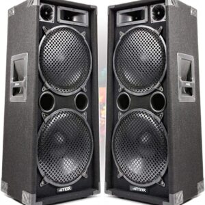 MAX MAX212 Dual 12″ Passive DJ PA Speaker Pair – 2800W Powerful Audio System, Dual 12-Inch Woofers, Bullet Tweeter, Durable Carpet Finish, PA Speaker Solution for DJs, Karaoke, Parties, Events, Black MAX MAX212 Dual 12″ Passive DJ PA Speaker Pair – 2800W Powerful Audio System, Dual 12-Inch Woofers, Bullet Tweeter, Durable Carpet Finish, PA Speaker Solution for DJs, Karaoke, Parties, Events, Black