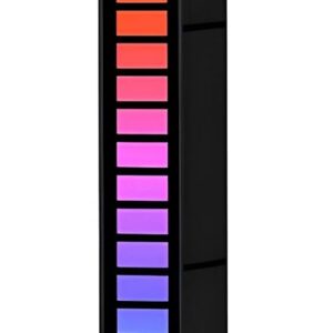 London Express RGB Voice-Activated Portable Rhythm Light, Rechargeable Sound Control Disco Light, Creative Music Level Indicator for Party Decoration Car Birthday Halloween Christmas Wedding (Black)