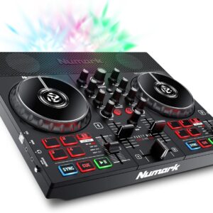 Numark Party Mix Live DJ Controller with Built-in Lights and Speakers
