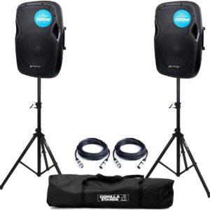 Evolution Audio RZ12A V3 Active 2000W 12″ DJ Disco PA Speaker (Pair) with Stands Evolution Audio RZ12A V3 Active 2000W 12″ DJ Disco PA Speaker (Pair) with Stands