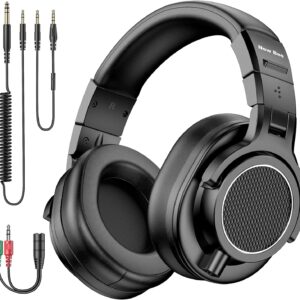 New Bee Headphones Over Ear, Wired Headphones with 50mm Drivers, Black New Bee Headphones Over Ear, Wired Headphones with 50mm Drivers, Black