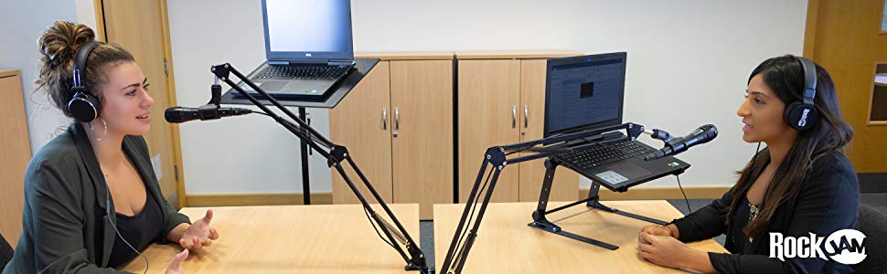 RockJam RJLP1 DJ Gear Laptop Stand for Macs and Windows Laptops