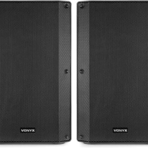 VONYX VSA120S 12-Inch Active DJ Speaker Pair, 800W, Bluetooth, Mixer