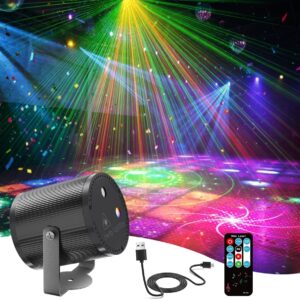 Party-light-effect-LED, laser disco lighting, RGB LED disco light, multi-color effects with remote control, Christmas birthday wedding home decoration.