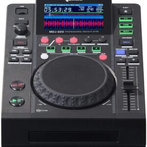 Gemini Sound Mdj-600 – Professional Cd/Media Player With 4 Hot Cues And Auto/Manual Looping, Colour Screen, Midi, 24-Bit/192Khz Soundcard