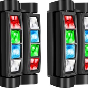 Betopper Spider Moving Head DJ Lights 8x3W RGBW DMX Stage Lights 2-Pack