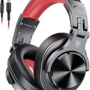 OneOdio DJ Headphones, Wired Over Ear Headphones for Studio Monitoring and Mixing, Professional Headset with Stereo Bass Sound, Foldable Headphones with mic for Electric Drum Keyboard Guitar Amplifier