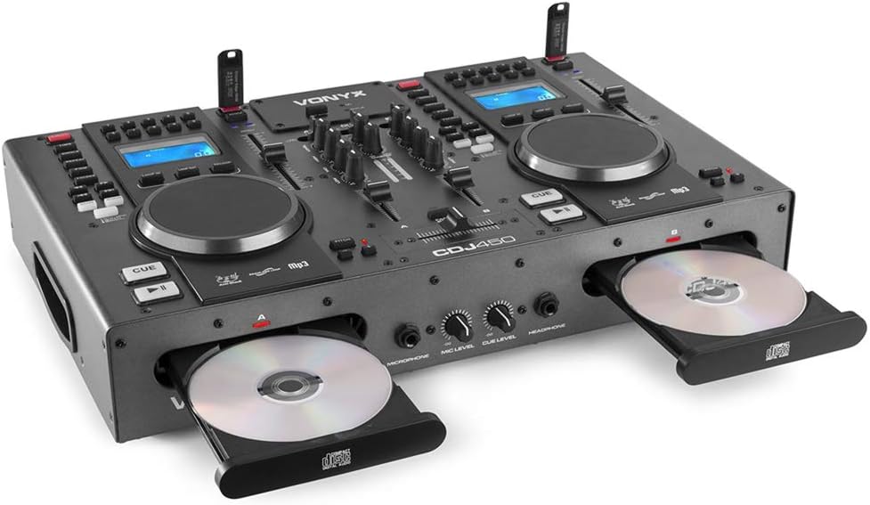 PD CDJ450 Advanced DJ CD Mixer with Dual Players, Bluetooth, USB & SD PD CDJ450 Advanced DJ CD Mixer with Dual Players, Bluetooth, USB & SD
