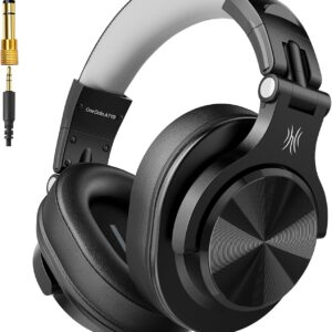OneOdio A71D Wired Over-Ear Headphones, Studio Monitor Headset, Hi-Res DJ Stereo Headphones with Foldable Design, 3.5/6.3mm Jack for Amplifier Recording, Podcast, Mixing, PC, Guitar
