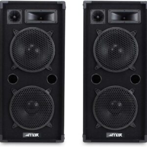 MAX MAX210 2000W Passive DJ PA Speaker Pair, Dual 10-Inch Woofers, 3-Way MAX MAX210 2000W Passive DJ PA Speaker Pair, Dual 10-Inch Woofers, 3-Way