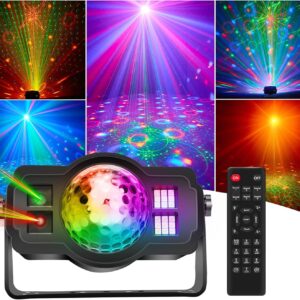 Disco Lights, RGB LED Strobe Lights,Disco Ball Light for Home Parties,Wedding,Bar,DJ,Karaoke,Halloween,Christmas,Festive Gifts,Birthday Party, 9 Sound Activated Modes