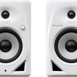 Pioneer DJ DM-50D-BT 5” desktop monitor system with Bluetooth functionality (White) (DM-50D-BT-W)