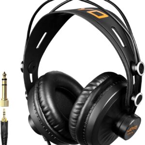 JOYO Studio Headphones Monitor Headphone for Recording Over Ear Noise Canceling for Guitar Cellphone Mixer Amplifier Podcast DJ and Keyboard Piano (JMH-02)